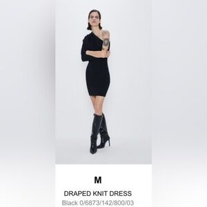 STUNNING  ZARA Draped Knit Dress